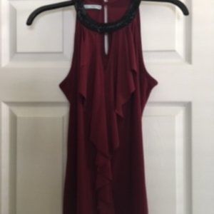 Burgundy sleeveless top size small